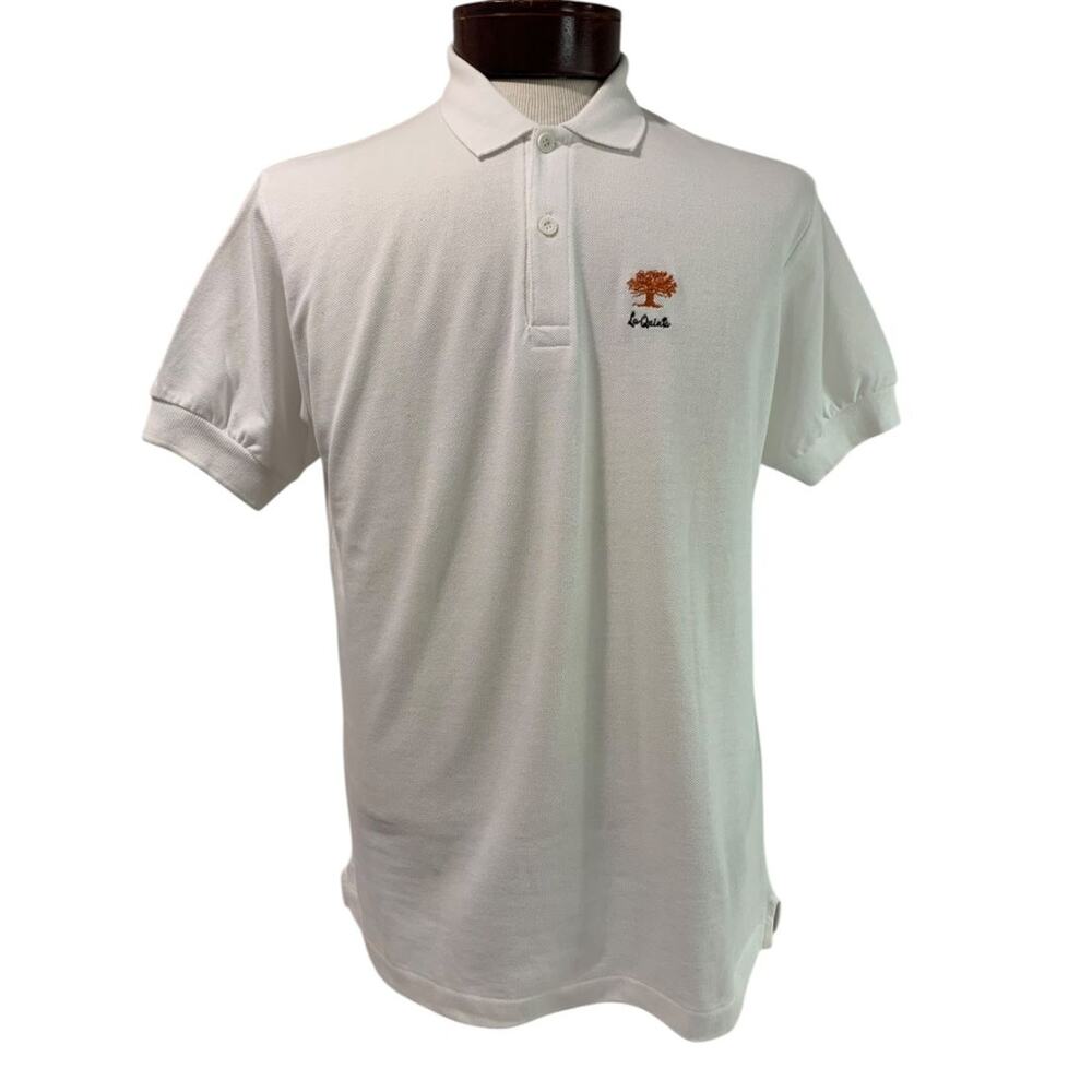 Large Boast Mens Short Sleeve La Quinta Golf Club Polo Shirt White Fitted